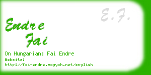 endre fai business card